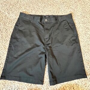 RVCA Mens Week-End Fit Chino Shorts Black Size 38 Skater Casual Cotton Twill